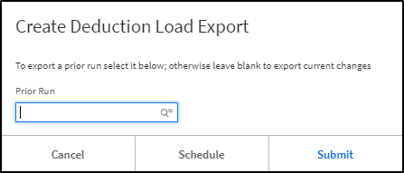 Create Deduction Load Export