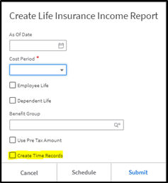 Create Life Insurance Income Report