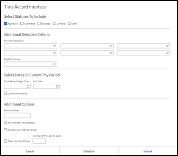 Time Record Interface